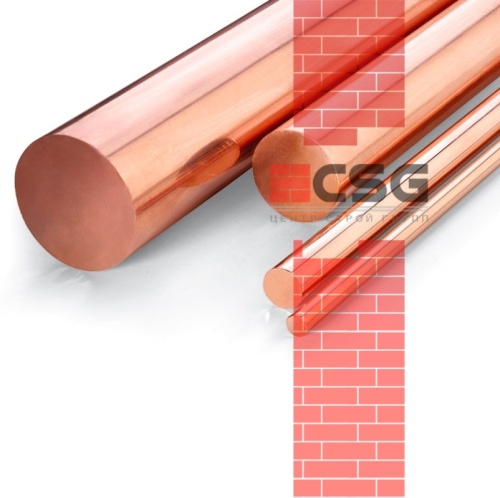 Круг медный 60 прес, длина 3 м, марка М1