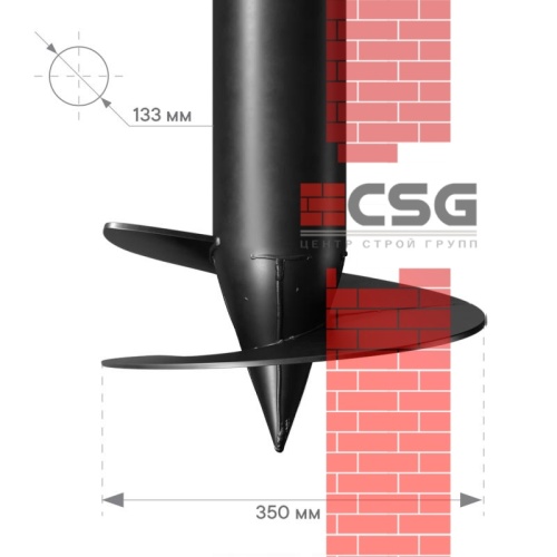 Свая винтовая СВСН-133/350/5500 по выгодным ценам в Севастополе.